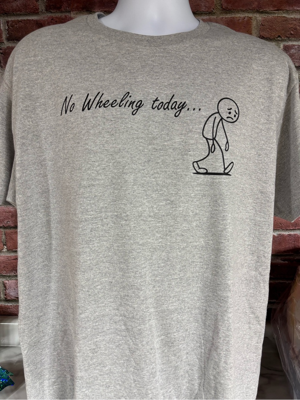 No Wheeling Today Heather Gray T‑Shirt. Jeep, Utv, off roading, trail riding